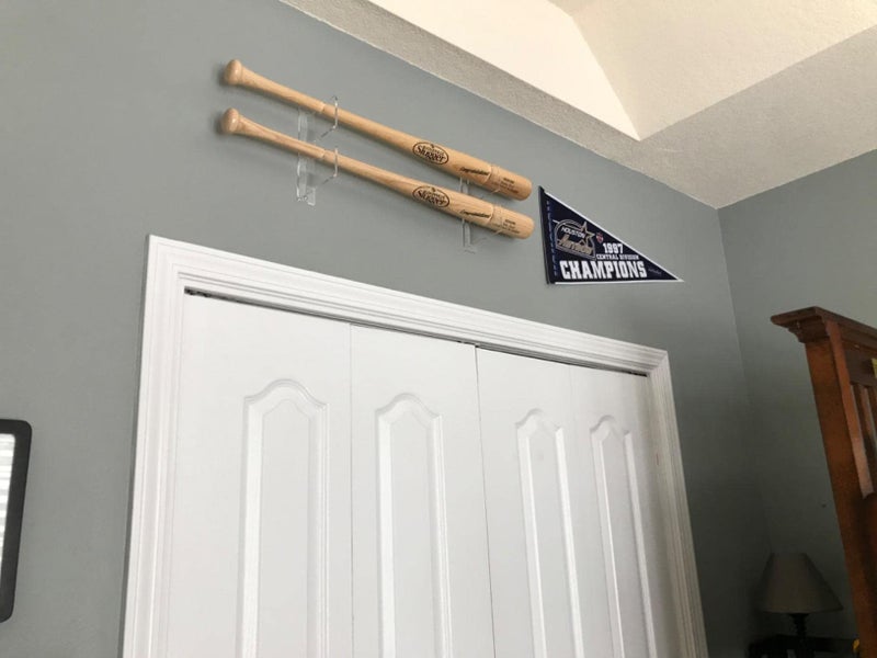 Top Stage Clear Baseball Bat Display Wall Mount Horizontal Rack Softball Bat Hanger, 4.5 X 4.5 inches, No Case Cover, for Game Room - Image 5